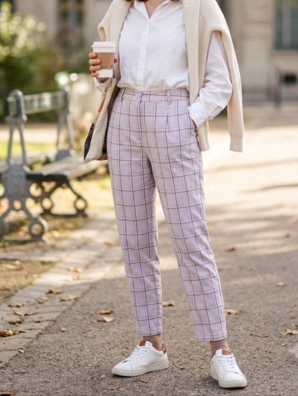 Grace Karin New Striped Ankle Trousers Pleated Womens Size Medium Preppy Classic